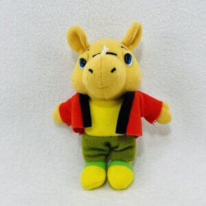 Taito Rhinos Plush Keyring Keychain Japan Ramen Man Seller Red Jacket Hang Doll